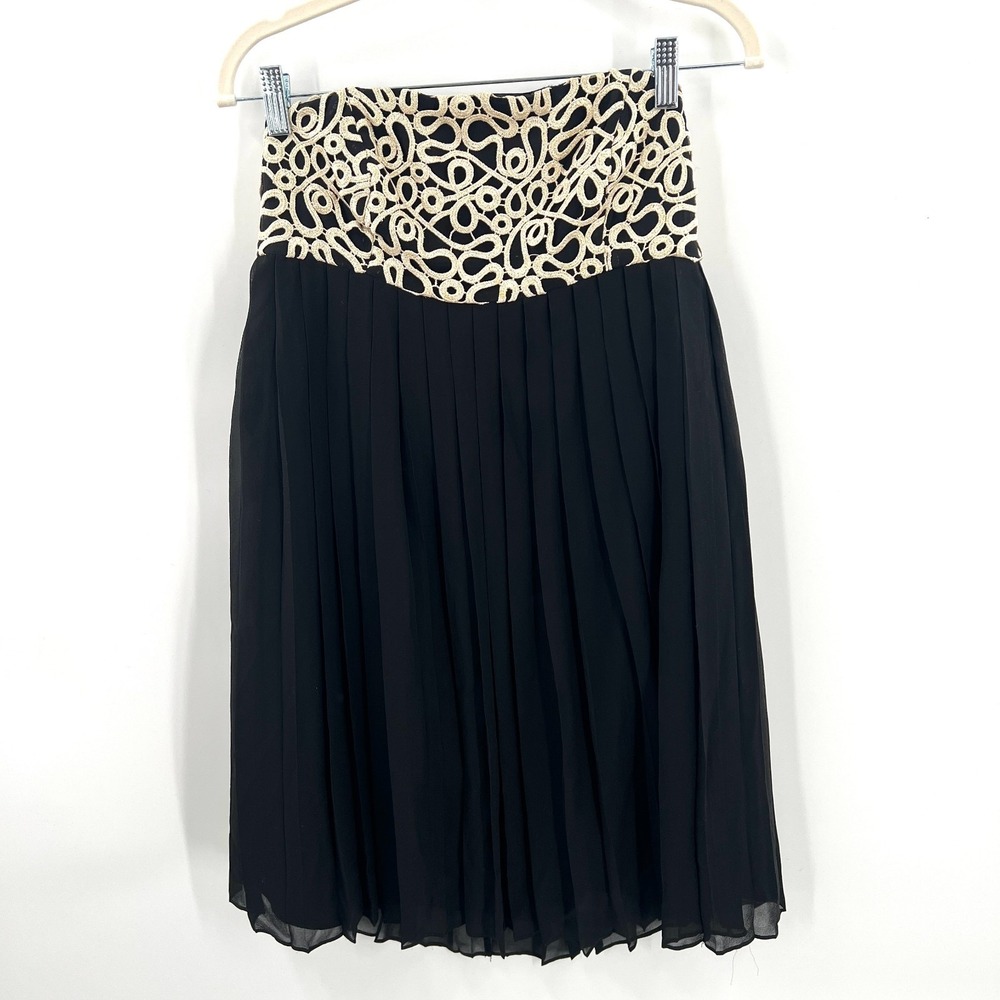 Lilly Pulitzer Jillie black cold pleated silk strapless cocktail dress retro 4 - Picture 2 of 11